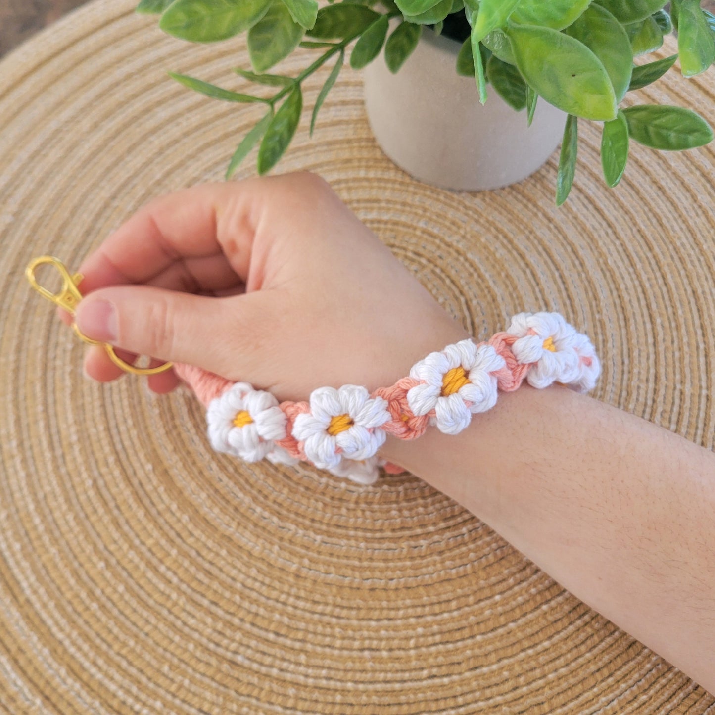 Porte-clé fleur