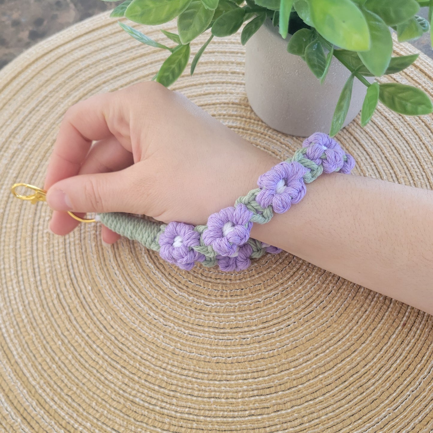 Porte-clé fleur
