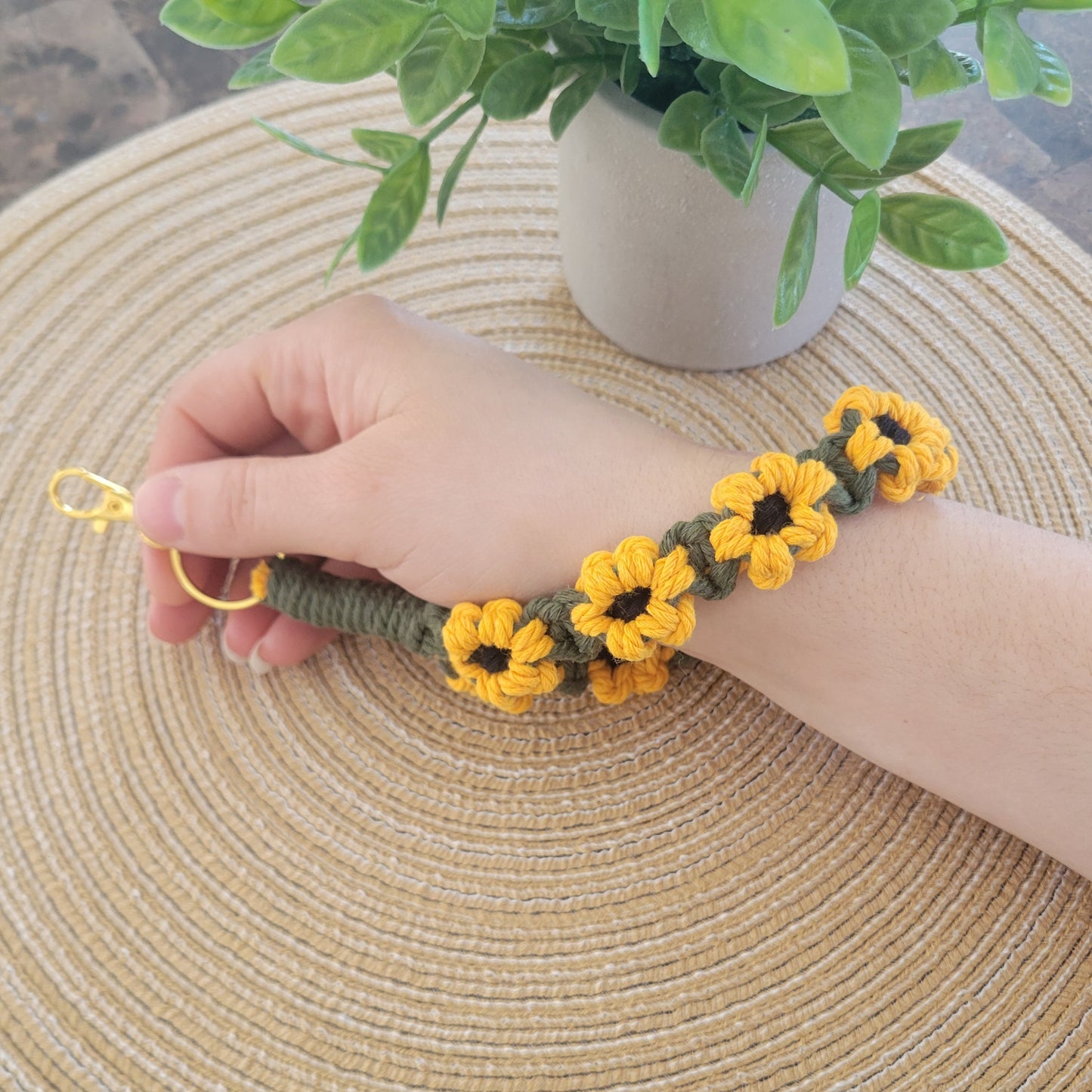 Porte-clé fleur