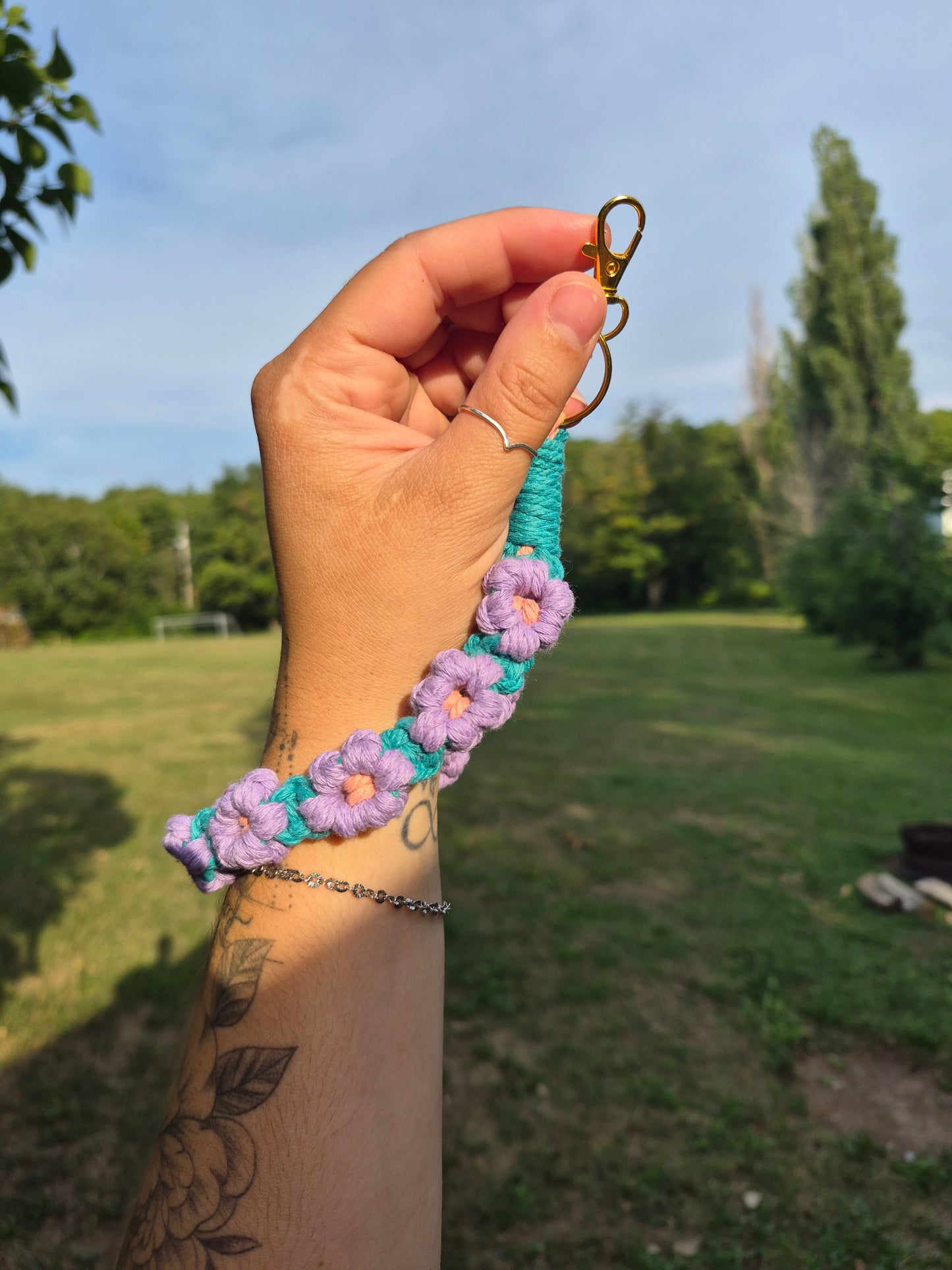 Porte-clé fleur